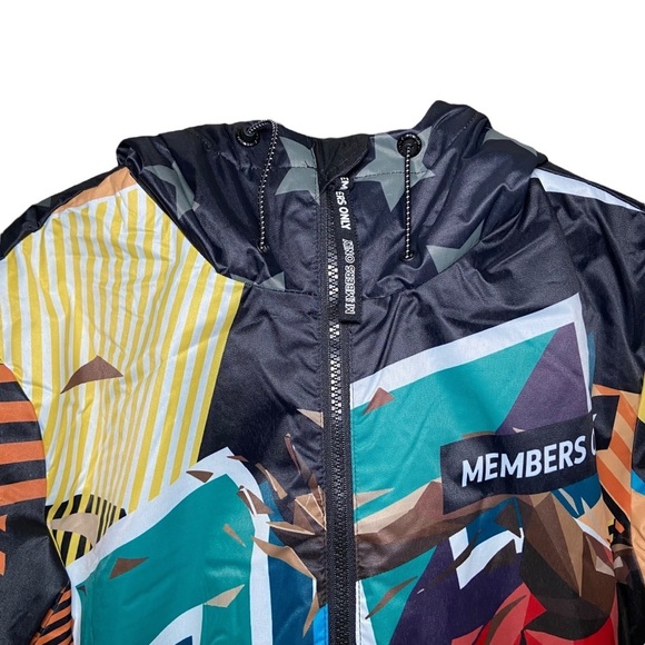 NWT Members Y2K AOP Only Sprint Midweight Puffer Jacket ‎ Colorful Small Hood - Picture 4 of 6